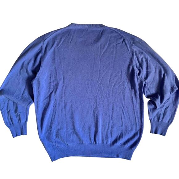 Loro Piana Baby Cashmere Sweater Men's XXL Classic Crewneck Pullover Jumper Blue - Picture 4 of 9